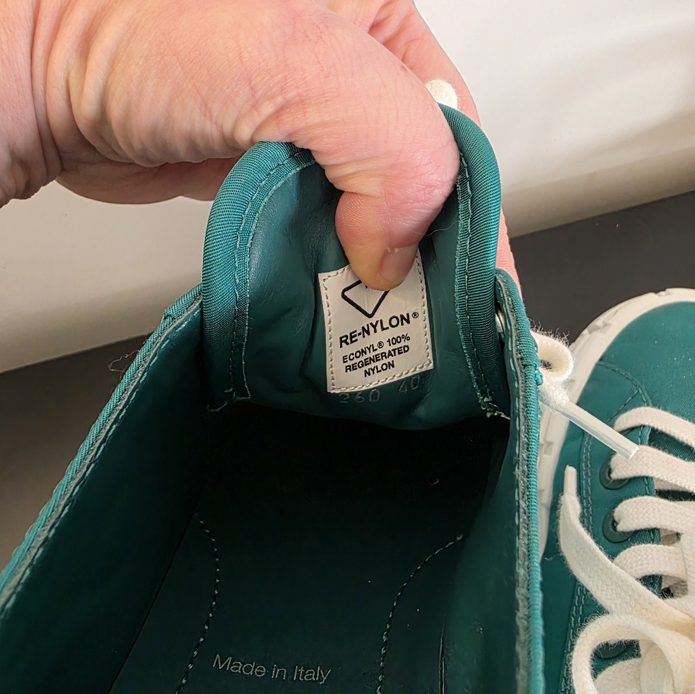 Authentic Prada Green Platform Tennis Shoes Sz 40 (10) - Picture 3 of 10